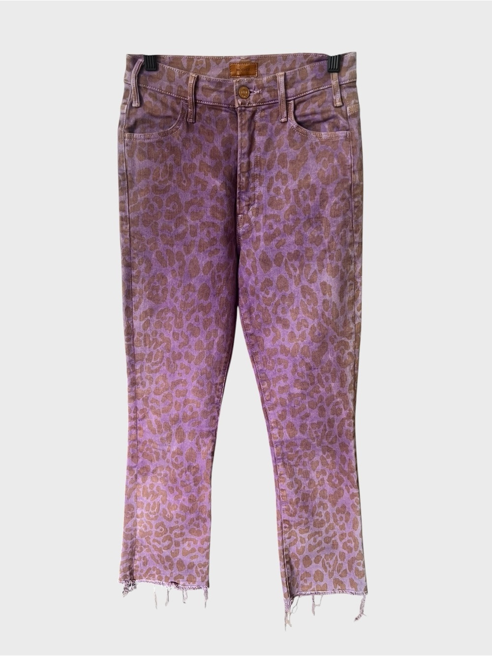 MOTHER Purple Leopard print  Jeans